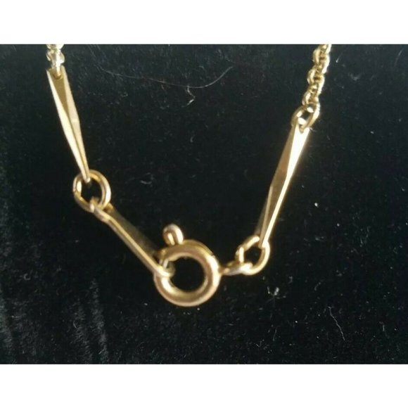 Vintage AVON Link Gold Tone Chain Bracelet 7.5" w/rhinestones - Picture 5 of 6